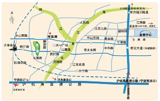 寧波國際會(huì)議展覽中心交通圖