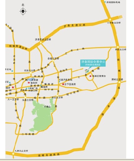 濟(jì)南國際會展中心交通圖